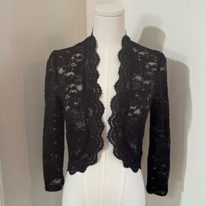 Jessica Howard Black Lace Jacket